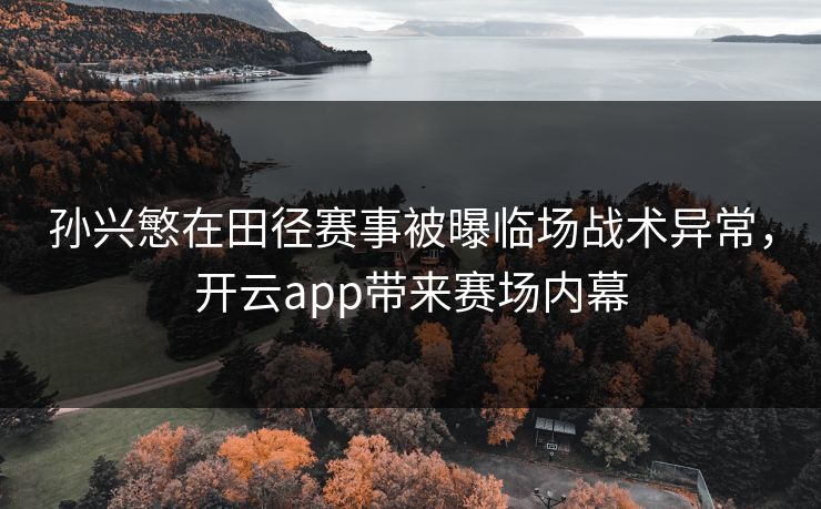 孙兴慜在田径赛事被曝临场战术异常，开云app带来赛场内幕